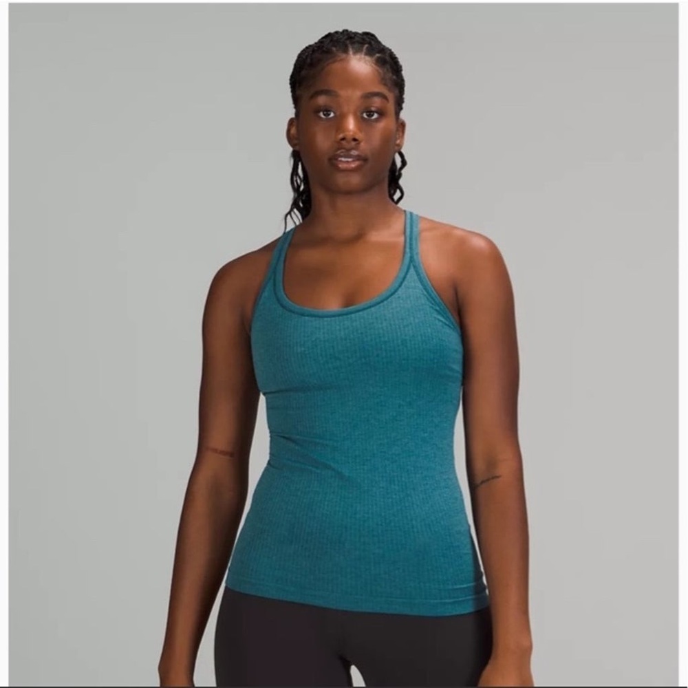 LULULEMON TEAL EBB TO STREET TANK TOP